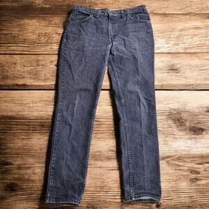 Vintage 90s Levis 631 Jeans Mens 36x32 Orange Tab Black Faded Denim 1990s